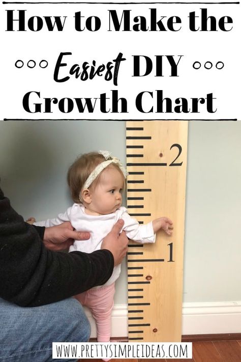 Easy DIY Growth Chart Made with Stencils Diaper Changing Hacks, Nursery Growth Chart, Diy Growth Chart, Giant Ruler, Nursery Diy Projects, Freetime Activities, Pool Play, Growth Ruler, Baby Diy Projects