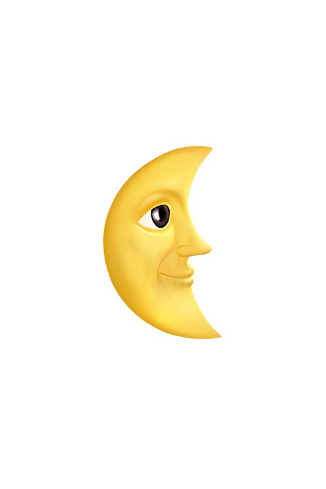 The emoji 🌜 Last Quarter Moon Face depicts a yellow crescent moon with a face on the left side of the moon. The face has two closed eyes and a small mouth. The moon appears to be in its last quarter phase, with only a small sliver of the moon visible on the right side. The overall appearance of the emoji is cute and whimsical. Moon Face Emoji, Moon With A Face, Emoji Templates, Emoji Ip, Yellow Crescent Moon, Last Quarter Moon, Sun Emoji, Moon Emoji, Emojis Iphone