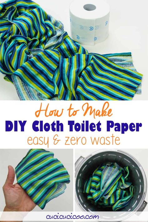 How to Make DIY Cloth Toilet Paper – Easy and Zero Waste! How To Make Toilet Paper, Reusable Toilet Paper Diy, Cloth Toilet Paper, Reusable Toilet Paper, Zig Zag Scissors, Family Cloth, Old Sheets, Reusable Wipes, Upcycled Projects