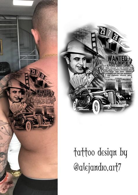 Al Capone Tattoo, Godfather Tattoo, Tattoo Mafia, Loyalty Tattoo, Half Sleeve Tattoos Forearm, Feminine Tattoo Sleeves, Gangsta Tattoos, Buddha Tattoos, Money Tattoo