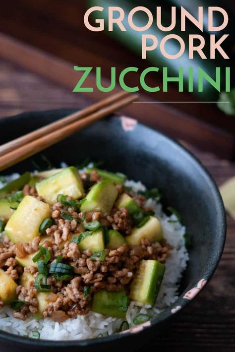 Chinese Brown Sauce, Zucchini Rice, Ground Pork Recipes, Pork Recipes For Dinner, Minced Pork, Mom Recipes, Zucchini Recipe, Asian Vegetables, Lean Pork