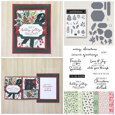 Seasonal Labels Stampin Up Cards, Stampin Up Seasonal Labels Dies, Painted Christmas Dsp, Christmas Card Gift, Fantastic Friday, Friday Christmas, Gift Cards Money, Money Holders, Stampin Up Christmas