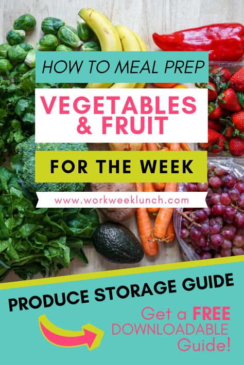 Here are the best tips and tricks for meal prepping your vegetables and fruit for the week. Perfect for vegan meal prep, vegetarian meal prep, clean eating meal prep and plant-based snacks. Includes a FREE downloadable Produce Storage Guide. #mealprepfortheweek #cleaneating #vegan #vegetarian #workweeklunch Pantry Planning, Meal Prep Vegetarian, Slow Cooker Meal Prep, Veggie Meal Prep, Clean Eating Meal Prep, Fitness Meal Prep, Deer Recipes, Prep Food, Produce Storage