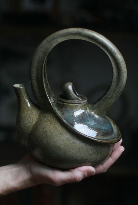 Ceramic Clay Art, Pottery Functional, Teko Teh, Pottery Tea Pots, Teapot Design, Pottery Handbuilding, Pottery Teapots, Clay Teapots, For Home