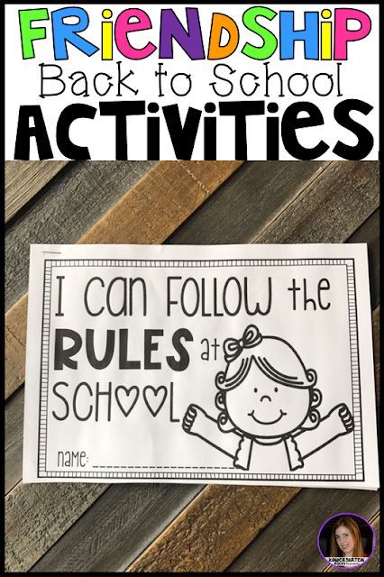 "Back to School", "First Week of School", "Friendship Activities and Centers for Preschool", Pre-K, Kindergarten. These "hands-on centers" will make the transition to school easy for you, as well as your students. The activities revolve around friendship books and back to school rules, routines and getting to know our school environment. I Can Follow The Rules At School, Beginning Of School Activities Preschool, Preschool First Day Craft, Preschool First Week Of School Crafts, First Week Of Preschool Crafts, Kindergarten Friendship, School Rules Activities, First Week Of Preschool, Preschool First Week