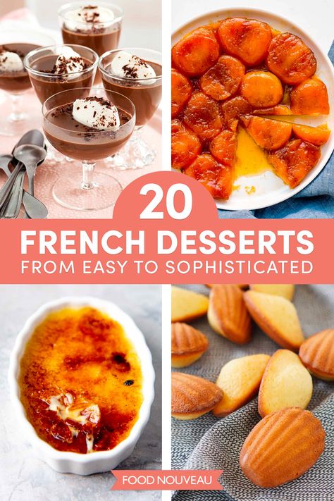 French Sweets Recipes, French Sweets Desserts, Authentic French Desserts, Easy French Dessert Recipes, French Fruit Tart Recipe, Unique Dessert Recipes, Bakery Desserts Pastries, Desserts To Impress, French Desserts Easy