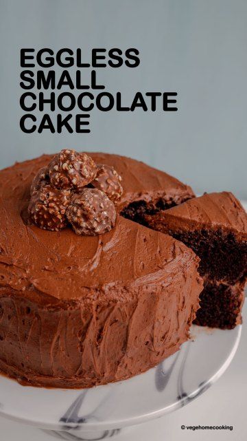 Egg Free Chocolate Cake, Small Chocolate Cake, Date And Walnut Cake, Egg Free Cakes, Butter Cakes, Beautiful Baking, Eggless Cakes, Eggless Chocolate Cake, Eggless Cake Recipe