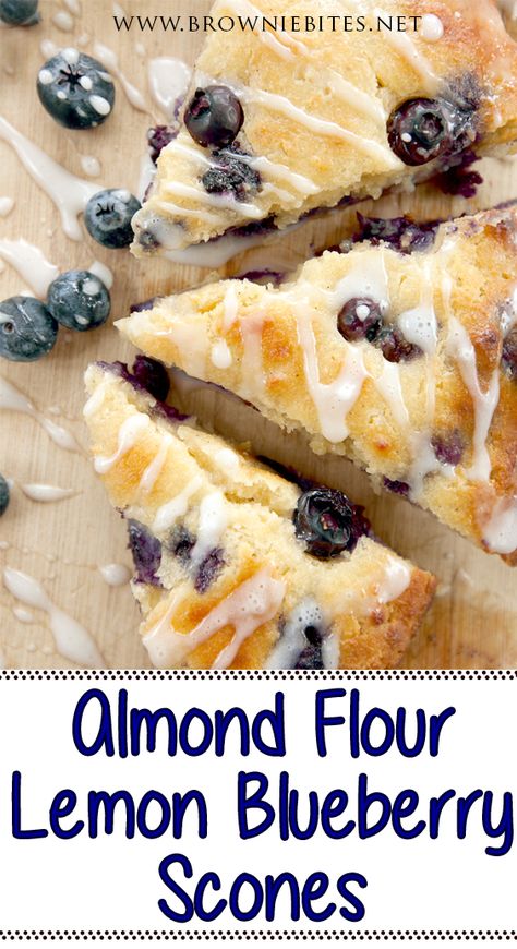 Lemon Blueberry Scones, Blueberry Scones Recipe, Gluten Free Scones, Baking With Almond Flour, Blueberry Scones, Almond Flour Recipes, Gluten Free Sweets, Blueberry Recipes, Gluten Free Recipes Easy