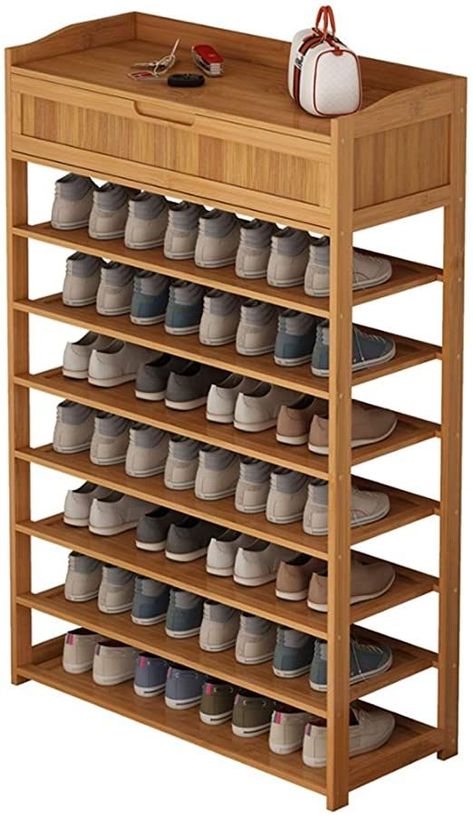 Wooden Shoe Rack Designs, Shoe Rack For Home, Wooden Shoe Rack, Shoe Storage Furniture, Wooden Shoe Racks, Shoe Rack Living Room, Closet Design Layout, Shoe Rack Closet, Wooden Bed Design