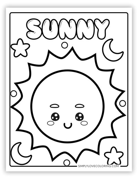 Free weather coloring pages are the perfect activity for homeschooling, classrooms, teachers, kids' activities, and educational activities. Weather Coloring Pages Free Printable, Preschool Weather Crafts, Weather Activities Preschool Printables Free, Preschool Weather Activities, Weather Coloring Pages, Weather Printables, Weather Activities Preschool, Weather Activities For Kids, Classroom Objects