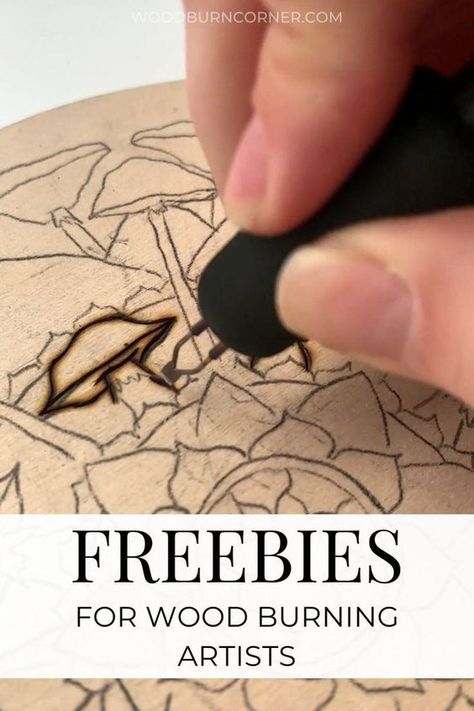 Wood Burn Corner is all about community and giving back. Check out our list of freebies specifically made for pyrography and those who love to burn, or are curious about trying out this new and supere satisfying hobby! DIY wood slice project ideas made easy! From free safety guides to completely free step-by-step woodburning instructions, plus loads of pyrography project ideas and more. This list is growing and will include a lot of DIY easy woodworking tips and tricks for artists of all levels! Wood Burning Roses Pyrography, Pyrography Art Ideas, Free Wood Burning Patterns Printables, 4 H Project Ideas, Pyrography Patterns Free, Wood Burning Ideas For Beginners Simple, Wood Burning Ideas Patterns, Beginner Wood Burning Pattern, Pyrography Tips