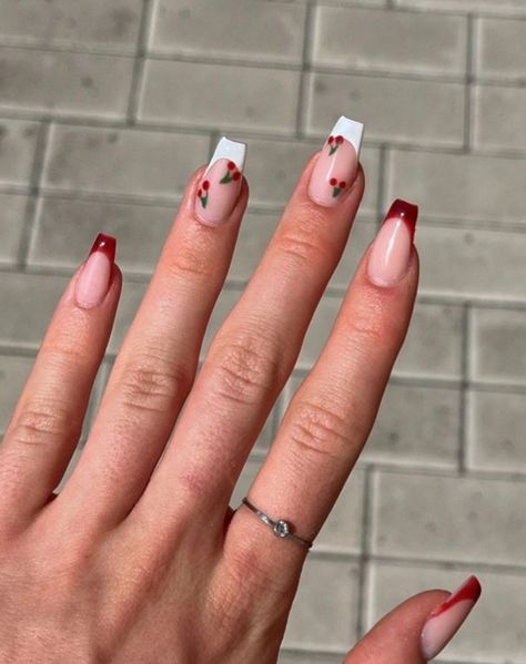 Cheap Press On Nails, Trendy Acrylic Nails, Cute Nail Art Ideas, Classy Acrylic, Colourful Nails, Girly Acrylic, Summer Gel Nails, Simple Fall Nails, Spring Acrylic Nails