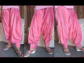 Make a Patiala Salwar | With Very Helpful Ideas and Tips - YouTube Panjabi Suit Salwar, पटियाला सलवार, Tulip Salwar, Salwar Design, 13 Year Girl, Panjabi Suit, Plazo Pants, Saree Jacket Designs, Saree Jackets