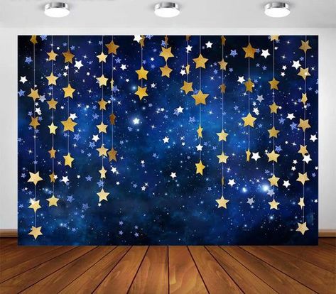 Starry Night Prom, Sky Backdrop, Cake Table Birthday, Star Birthday Party, Prom Themes, Birthday Party Background, Prom Theme, Shower Backdrop, Baby Shower Backdrop