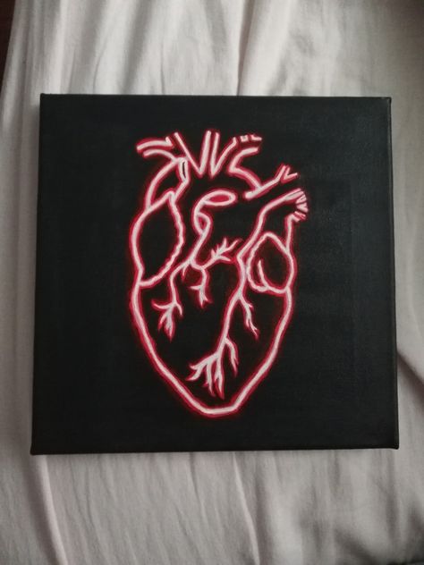 Neon Body Art Painting Canvas, Two People Painting Ideas, Aesthetic Heart Painting Ideas, Love Painting Canvas Aesthetic, Drawings For Bedroom Wall, Trippy Paintings Simple, Black Painting Ideas Easy, Simple Colorful Paintings, Płutno Aesthetic