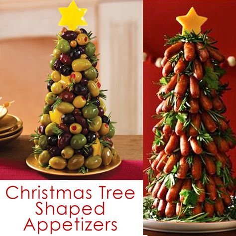 Christmas Tree Food | Fun Holiday Party Appetizers. Christmas Tree Shaped Appetizers perfect for a Holiday Party! Shower Snacks, Christmas Vegetables, Christmas Diy Food, Best Christmas Appetizers, Christmas Tree Food, Holiday Party Appetizers, Fruit Christmas Tree, Shaped Food, Amazing Christmas Trees