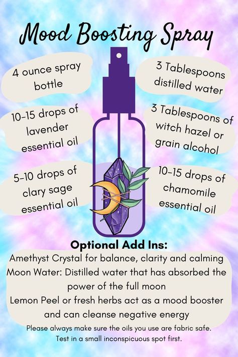 Diy Aura Spray, Room Cleansing Spray Witchcraft, Moon Water Cleansing Spray, Oils For Cleansing Energy, Essential Oils Spells, Witchy Room Spray, How To Make Cleansing Spray Witchcraft, How To Make Room Spray Essential Oils, Negative Energy Cleanse Spray