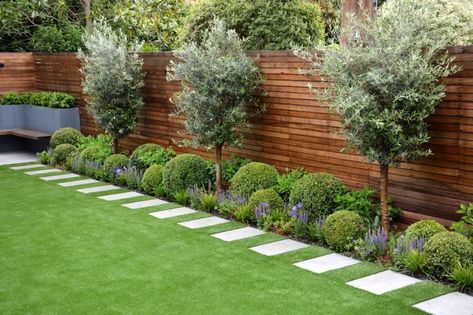 50 Great Backyard Landscaping Ideas Reka Bentuk Landskap, Backyard Landscapes, Patio Small, Backyard Small, Back Garden Design, Backyard Vegetable Gardens, Desain Lanskap, Fence Landscaping, Landscape Designs