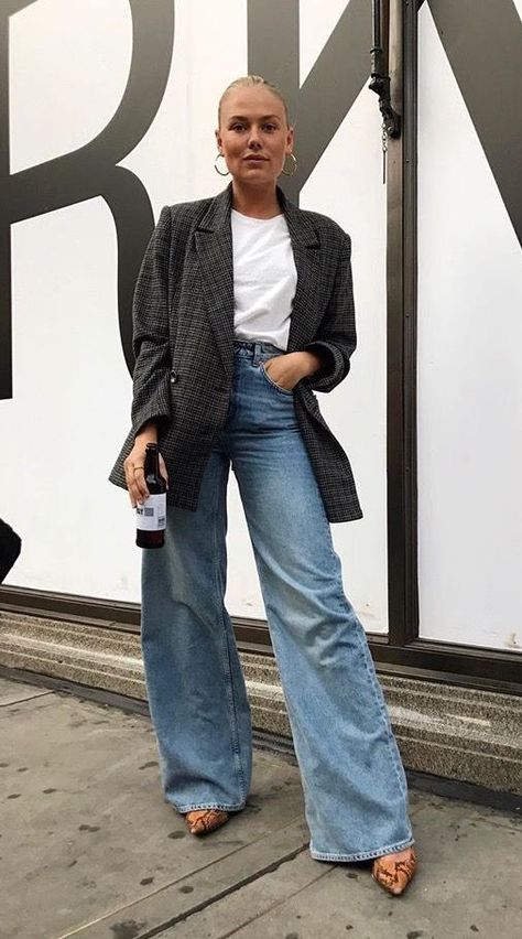 Wide Jeans Outfit, Wide Leg Outfit, Wide Leg Jeans Outfit, Jeans Trend, Looks Jeans, Jeans Outfit Winter, Blue Jean Outfits, Look Jean, Skandinavian Fashion