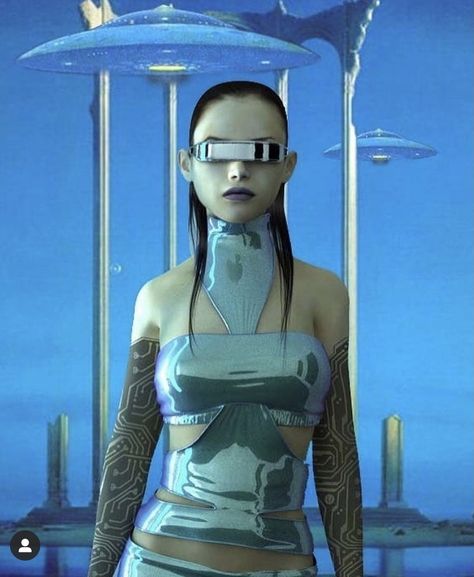 Futureristic Fashion, Futuristic Aesthetic Outfit, Punk Aesthetic Outfit, Retro Futuristic Fashion, Retro Futurism Fashion, Futuristic Photoshoot, Sci Fi Aesthetic, Futurism Fashion, Fashion Advertisement