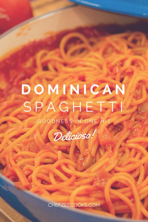 Dominican Spaghetti | Espaguetis Estilo Dominicano   Dominican Spaghetti is a one of kind dish that's creamy and perfectly sweet. Nothing compares to this amazing dish that's ready in under 15 minutes! Make sure to have tostones handy because the two are a match made in heaven. #DominicanFood #HispanicFood #DominicanRecipes Dominican Spaghetti, Dominican Dish, Dominicano Recipes, Hispanic Dishes, Carribean Food, Sauce Spaghetti, Boricua Recipes, Dominican Food, Spanish Dishes