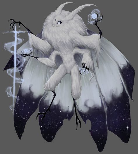 Dreamweaver Moth White Creature, Animal Creatures, Fantasy Beasts, 다크 판타지, Have Inspiration, Monster Concept Art, Creature Drawings, Fantasy Creatures Art, Fantasy Monster