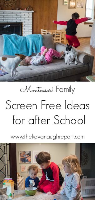 Montessori friendly, screen free ideas for children to do after school School Activity Ideas, Screen Free Activities For Kids, After School Activity, Screen Free Kids, Sibling Bonding, Mom Time, Screen Time For Kids, Natural Learning, After School Activities