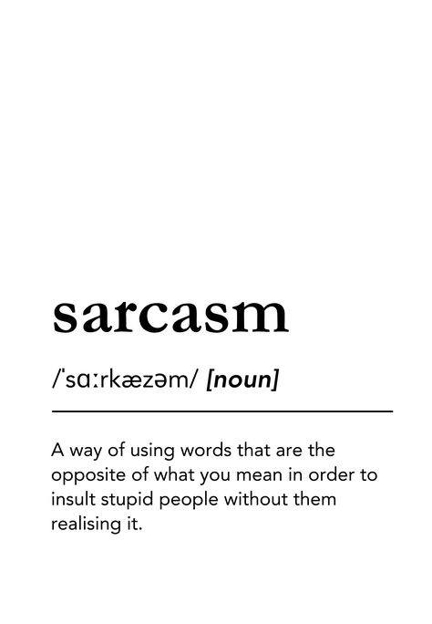 Find over 80 different gift ideas with sarcasm dictionary description. Hats, tshirts, mugs, msgnets, wall art, wall clocks, shower curtains etc... Sarcasm. Sarcasm definition. Sarcasm Dictionary. Dictionary Art, Sarcasm Decor. Minimalist black and white typography decor. funny, sarcasm, sarcastic, word, description, definition, sarcasm meaning, sarcasm definition, sarcasm pronunciation, dictionary art, minimal, minimalist, lagunaklein, modern, cool #sarcasm #sarcastic #lagunaklein Sarcastic Word Meanings, Sarcasm Meaning, Dictionary Words Aesthetic, Dictionary Aesthetic, Sarcastic Meaning, Sarcasm Aesthetic, Sarcasm Definition, Pictures For Kitchen Walls, Revenge Dress