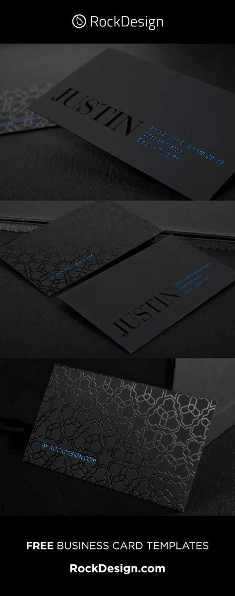 Edgy Business Cards, Luxury Business Cards Black, Business Card Design Black, Foil Business Cards, Business Card Pattern, Blue Business Card, Free Business Card Templates, Visiting Card Design, Luxury Business Cards