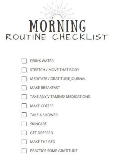 Morning Routine Checklist to get you started for a productive day Morning Routine Men, 21 Aesthetic, Managing Time, Morning Routine Productive, Morning Routine Checklist, Decision Fatigue, Routine Checklist, School Morning, Skin Care Routine Order