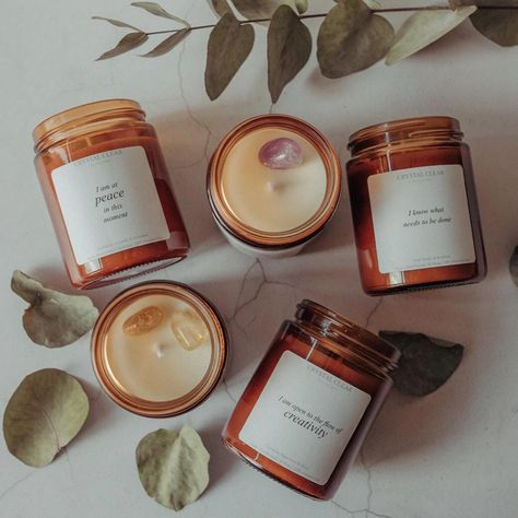 Hand Poured Candles, Scented Candles Aesthetic Room, Candle Making Aesthetic, Candles In Glass Jars, Small Candle Business, Candles In Jars, Candles Business, Scented Candles Aesthetic, Earthy Candles