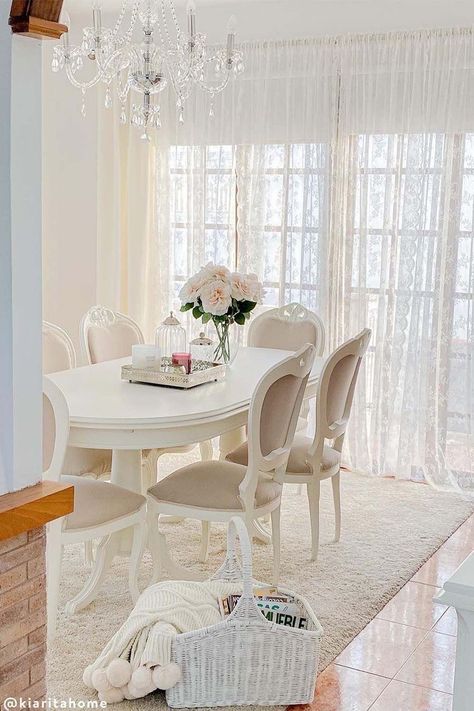 Sala Vintage, Shabby Chic Dining Room, Living Room Mantel, Shabby Chic Dining, Latest Living Room Designs, French Country Living Room, Dinning Room Design, Decor Shabby Chic, Elegant Dining Room