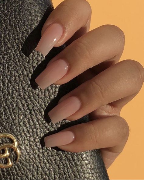 Ongles Beiges, Acrylic Nails Nude, Milky Nails, Beige Nails, Simple Gel Nails, Classy Acrylic Nails, Acrylic Nails Coffin Short, Nagel Inspo, Pink Acrylic Nails