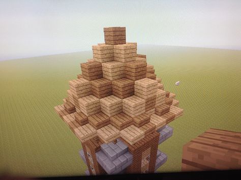 The roof of the tower Cone Roof Minecraft, Tower Roof Minecraft, Minecraft Tower Roof, Minecraft Empire, Tower Minecraft, Minecraft Roof, Minecraft Tower, Modern Minecraft, Modern Minecraft Houses