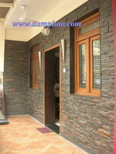 Modern Stone Wall Cladding Design Ideas | Living Room Stone Wall Décor Ideas | Home Wall Décor Living Room Stone Wall, Front Wall Tiles, Modern Stone Wall, Home Tiles Design, Wall Tiles Living Room, Wall Cladding Designs, Wall Cladding Tiles, Portico Design, Stone Walls Interior