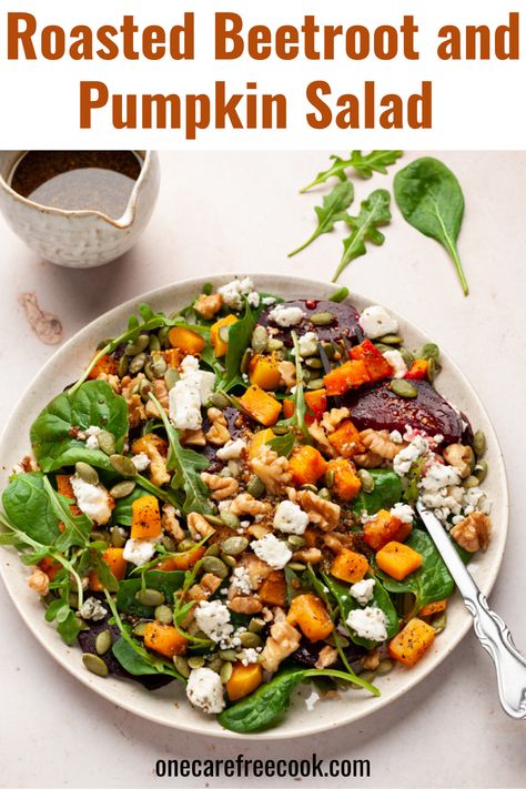 Beetroot And Carrot Salad, Roasted Beetroot, Pumpkin Salad, Salad With Feta, Cold Lunches, Good Roasts, Carrot Salad, Lunch Meal Prep, Healthy Lunch Recipes