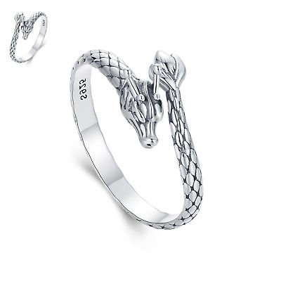 Unleash your inner fire with our Silver Ring Dragon Coiled Open Ring. Perfect for dragon lovers and those who crave a touch of edginess in their style. Let your style soar with this unique accessory! Vintage Dragon, Open Rings, Dragon Ring, Silver Dragon, Chinese Dragon, Chinese Zodiac, Gift Jewelry, Chinese Culture, Open Ring