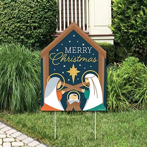 Christmas Garden Decorations, Custom Yard Signs, Christmas Yard Decorations, Christmas Linen, Christmas Jesus, Paper Wall Art, Christmas Yard, Religious Christmas, Big Dot Of Happiness