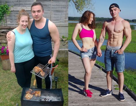 18 Couples Who Prove Love Changes People for the Better Fitness Photos, Fishing Girls, Fit Couples, Funny Couples, Fitness Transformation, Yoga Inspiration, Lose Belly, Lose Belly Fat, Workout Programs