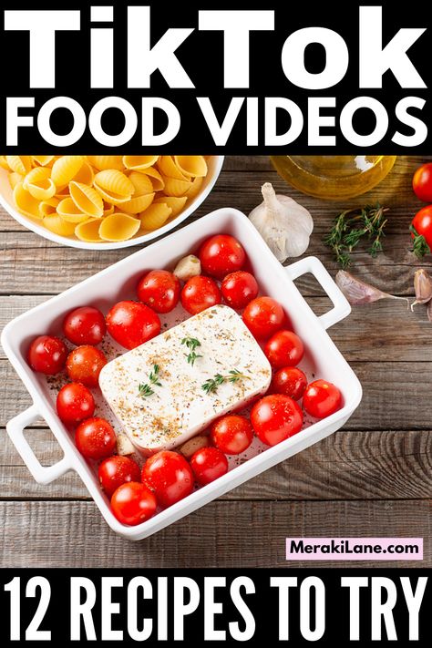 Easy Dinner Recipes Tiktok Videos, Try A New Recipe, Most Viral Recipes, Tiktok Meals Videos, Recipes To Try When Bored, Top Tik Tok Recipes, Tick Tock Dinner Recipes, Tik Tok Famous Recipes, Tiktok Easy Recipes