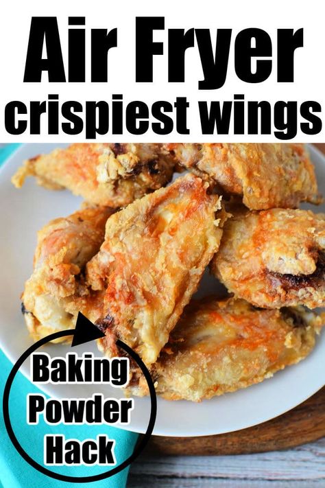 Naked Chicken Wings, Baking Powder Chicken Wings, Baking Hack, Chili Honey, Air Fry Chicken Wings, Air Fryer Wings, Air Fryer Fried Chicken, Cooking Chicken Wings, Lemon Pepper Chicken Wings