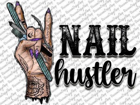 Tattoos For Nail Techs, Nail Tech Cover Photo, Nail Tech Illustration, Nail Tech Wallpaper Backgrounds, Nail Tech Cup Ideas, Nail Salon Paintings, Nail Tech Sublimation, Nail Tech Signs, Nail Tech Logo Design Ideas