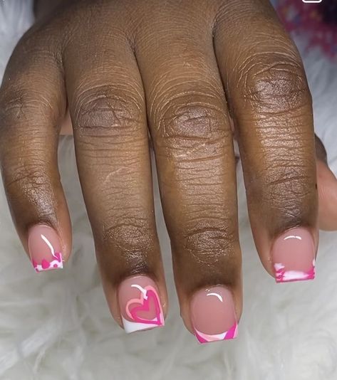 Short Pink Nails, Kids Nail Designs, Overlay Nails, Cute Pink Nails, Cute Short Nails, Acrylic Toe Nails, Colored Acrylic Nails, Girly Acrylic Nails, Cute Acrylic Nail Designs