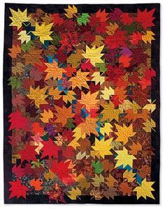 Autumn Leaves   This is the quilt that Rachel made, told me not to... but I want… Fall Quilt Patterns, Fall Quilts, Halloween Quilts, Tree Quilt, Maple Leaves, Quilting Crafts, Quilt Patterns Free, Applique Quilts, Scrap Quilts