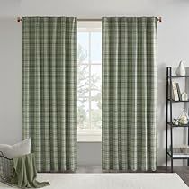 Plaid Curtains, Tab Top Curtains, Tab Curtains, Plaid And Leather, Curtain Shop, Privacy Panels, Darkening Curtains, Lined Curtains, Madison Park