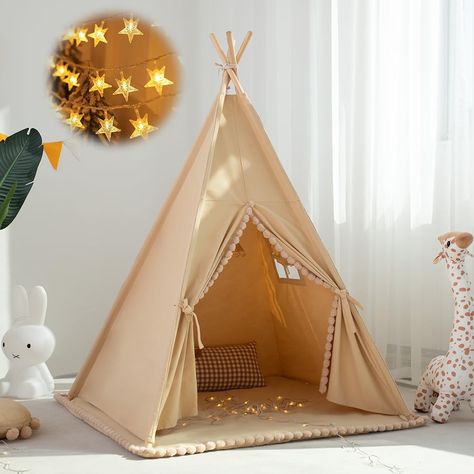 PRICES MAY VARY. FUN PLAY TENT: This is a growth aesthetics cabin - using space to help children develop in all directions. Every child wants to have their own private space where they can play, read, sleep and relax. Learn to be independent and communicative from it, know how to give and share, this interesting Indian teepee tent is not only a life aesthetic attitude, but also a secret hut to accompany children's growth and develop children's "3Q" potential. HIGH-QUALITY KID'S TENT: TreeBud kid Reading Tent For Kids, Playroom Tent, Reading Hut, Playroom Remodel, Aesthetic Attitude, Boho Toddler Girl, Indoor Tent For Kids, Living Room Fort, Nap Room