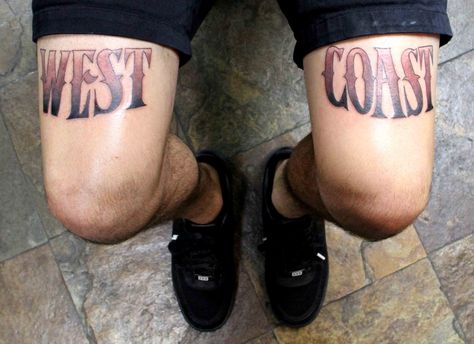 WEST COAST! California Tattoos, Mister Cartoon, California Tattoo, Inspiration Board, Beautiful Tattoos, Jesus Fish Tattoo, West Coast, California, Tattoos