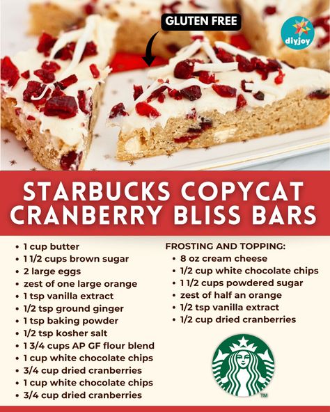 Gluten Free Starbucks Copycat Cranberry Bliss Bars Copycat Cranberry Bliss Bars, Gluten Free Starbucks, Cranberry Recipes Dessert, Cranberry Bliss Bars Recipe, Cranberry Bliss Bars Starbucks, Bliss Bars, Cranberry Bliss, Bliss Bar, Cranberry Dessert