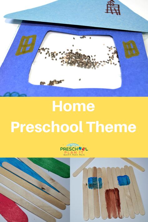 Homes And Habitats Preschool, Pre K Family Theme Lesson Plans, Homes Activities Preschool, Home Theme For Preschool, Families And Homes Preschool Theme, Houses Preschool Theme, House Themed Activities For Preschool, Homes Theme Preschool, My House Theme Preschool Activities