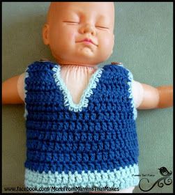 A blog of free crochet patterns for premature and angel babies, as well as free printables, sewing and craft tutorials, and crochet patterns Crochet Vest Patterns, Preemie Crochet, Vest Patterns, Baby Boy Christmas Outfit, Crochet Doll Clothes Patterns, Preemie Hats, Vest Pattern Free, Boy Doll Clothes, Angel Babies